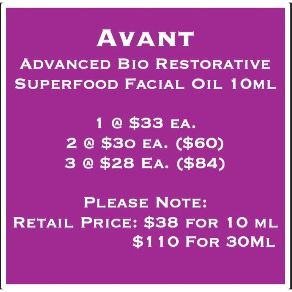 Avant Advanced Bio Restorative Superfood Facial Oil 10ml